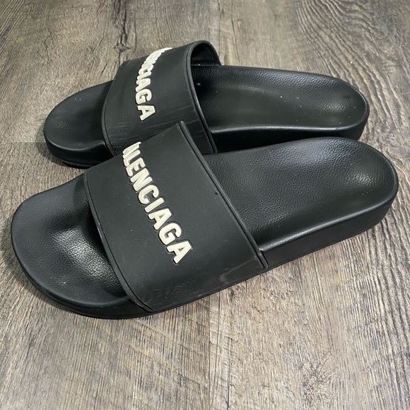 BALENCIAGA Womens Black Slides - Picture 2 of 6